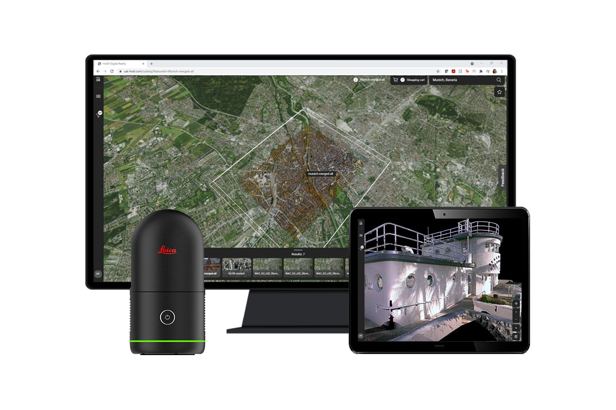 Skaner laserowy 3D Leica BLK360 w opcji z tabletem